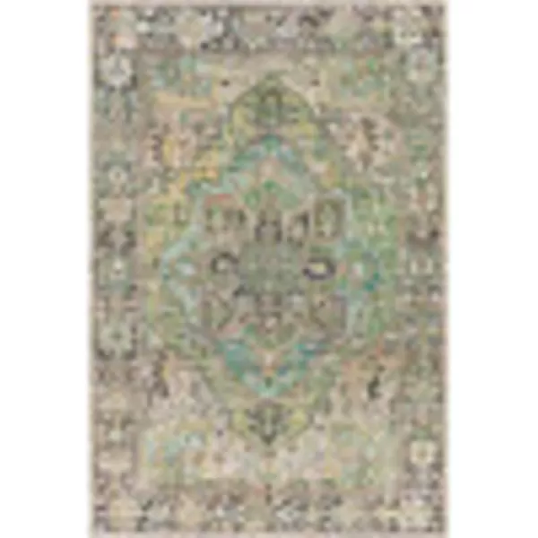 Livabliss Reeta Printed Medallion Area Rug5 x 76quotBright RedWheatDark Green