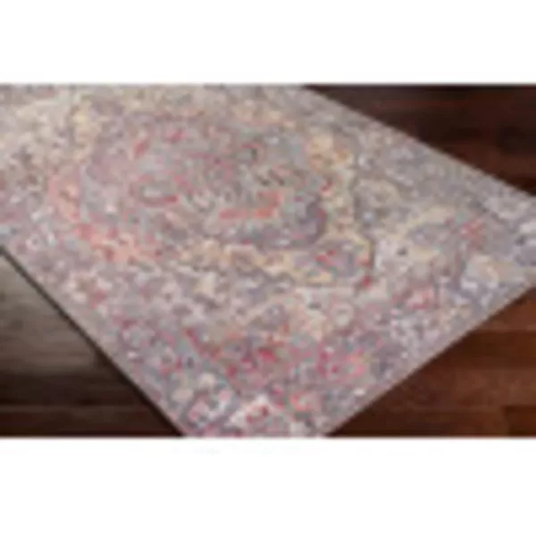 Livabliss Reeta Printed Medallion Area Rug5 x 76quotBright RedWheatOrangeDenim