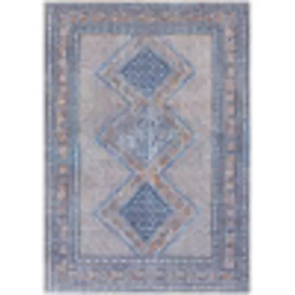 Livabliss Silvia Vintage Oriental Washable Area Rug53quot x 73quot NavyCamel