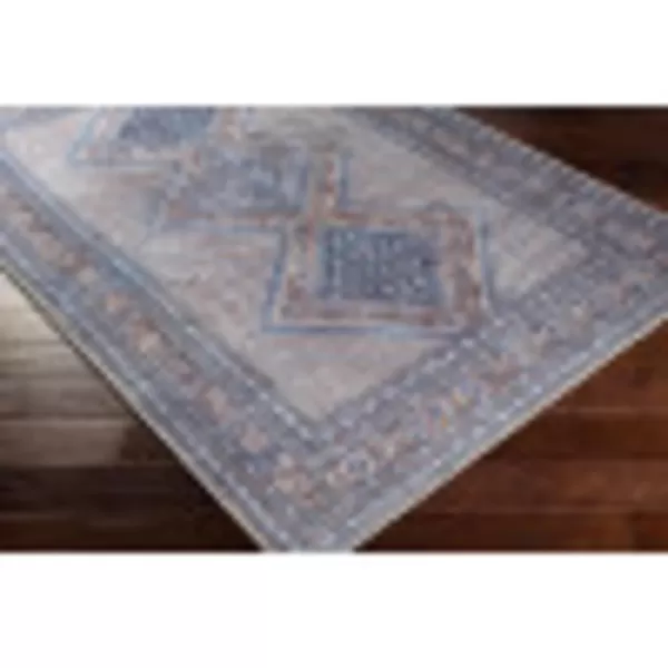 Livabliss Silvia Vintage Oriental Washable Area Rug53quot x 73quot NavyCamel