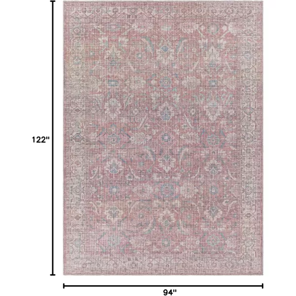 Artistic Weavers Falah Oriental Printed Washable Area Rug 53quot x 73quot RustRust