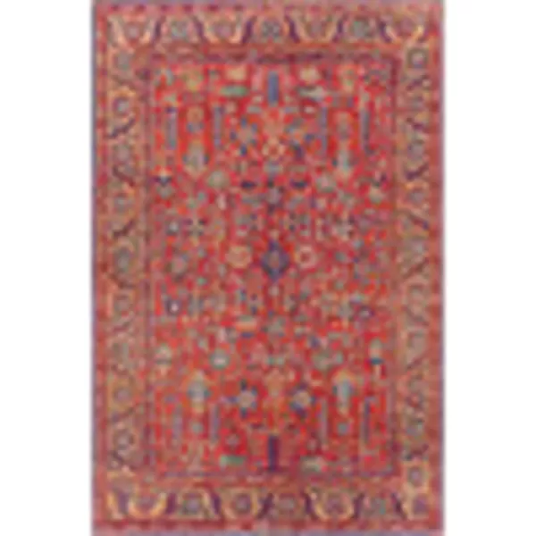 Artistic Weavers Rawle Oriental Border Area Rug5 x 76quotRed