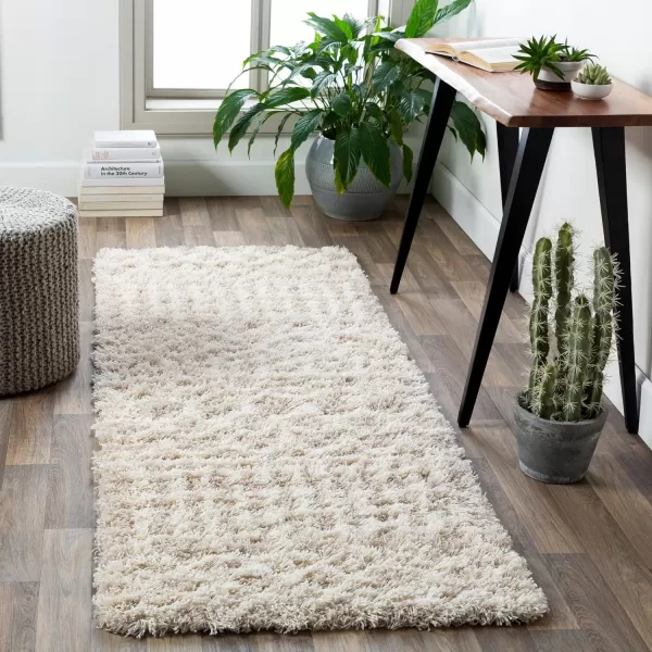 Hapsburg Moroccan Shag Area Rug53 x 73 Dark BrownBeige