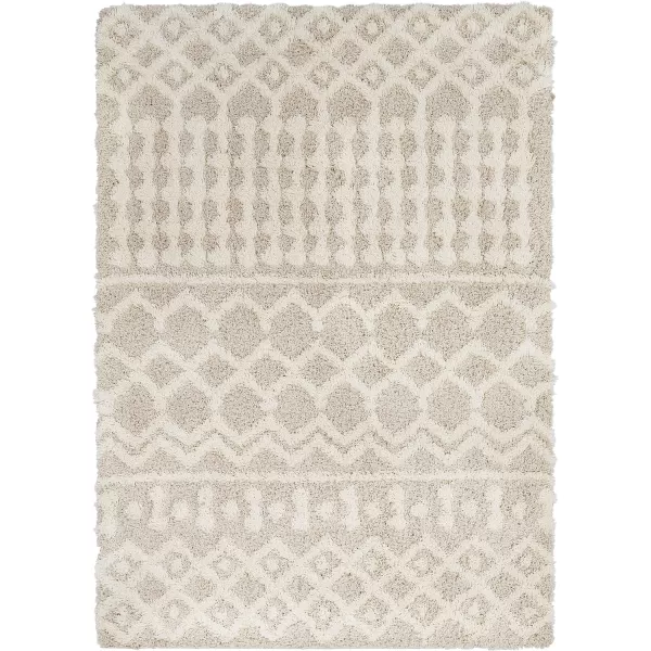 Hapsburg Moroccan Shag Area Rug53 x 73 Dark BrownBeige