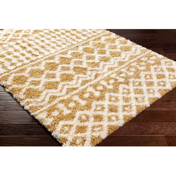 Hapsburg Moroccan Shag Area Rug53 x 73 Dark BrownCamel