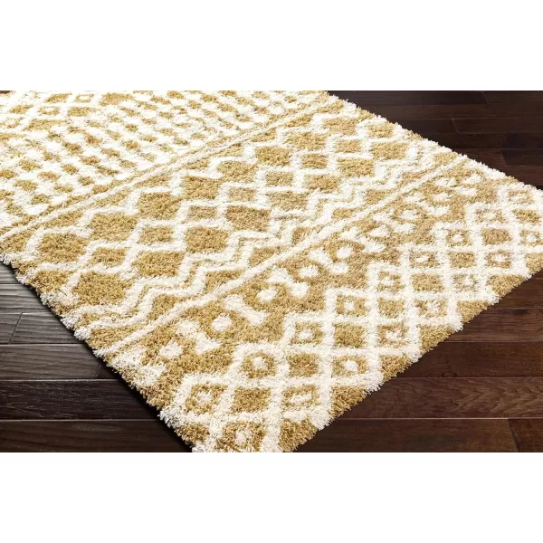 Hapsburg Moroccan Shag Area Rug53 x 73 Dark BrownCamel