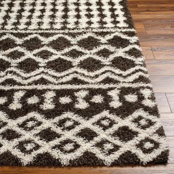 Hapsburg Moroccan Shag Area Rug53 x 73 Dark BrownDark Brown