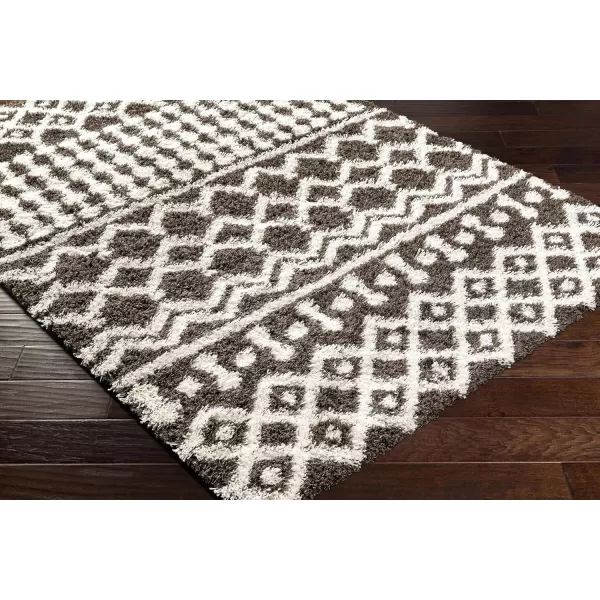 Hapsburg Moroccan Shag Area Rug53 x 73 Dark BrownDark Brown