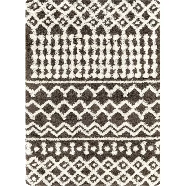 Hapsburg Moroccan Shag Area Rug53 x 73 Dark BrownDark Brown