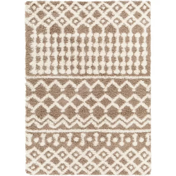 Hapsburg Moroccan Shag Area Rug53 x 73 Dark BrownDark Brown