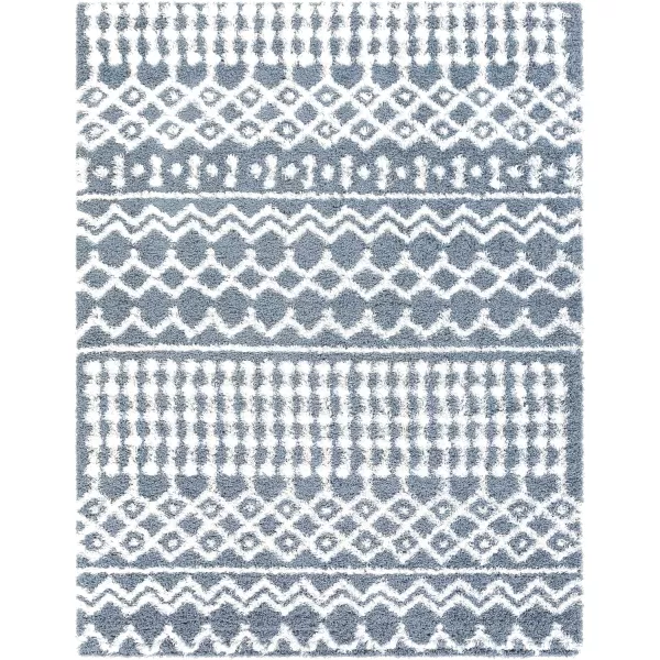 Hapsburg Moroccan Shag Area Rug53 x 73 Dark BrownDenim