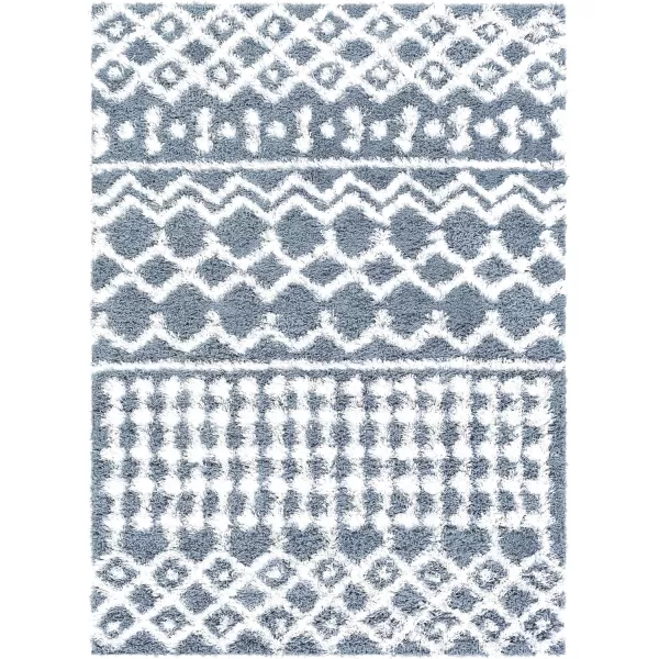 Hapsburg Moroccan Shag Area Rug53 x 73 Dark BrownDenim