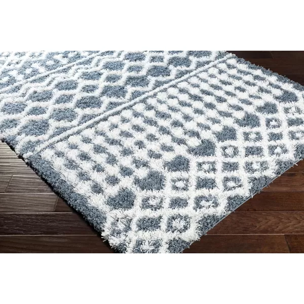 Hapsburg Moroccan Shag Area Rug53 x 73 Dark BrownDenim