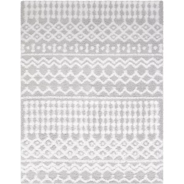 Hapsburg Moroccan Shag Area Rug53 x 73 Dark BrownLight Gray