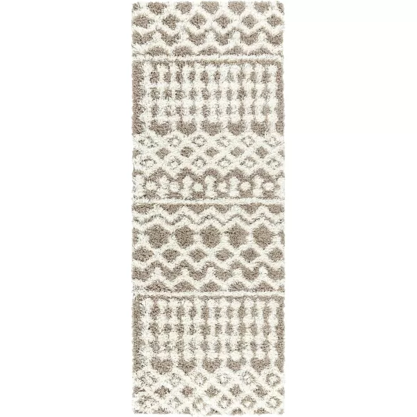 Hapsburg Moroccan Shag Area Rug53 x 73 Dark BrownMedium Brown