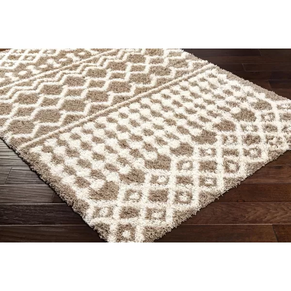 Hapsburg Moroccan Shag Area Rug53 x 73 Dark BrownMedium Brown