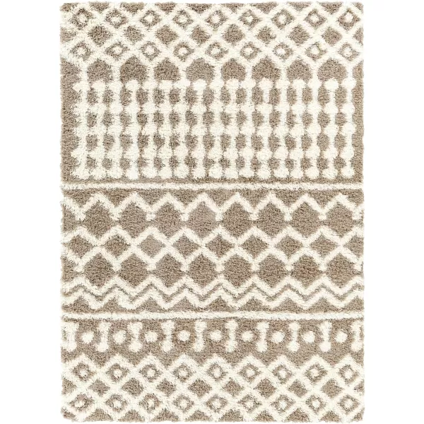 Hapsburg Moroccan Shag Area Rug53 x 73 Dark BrownMedium Brown