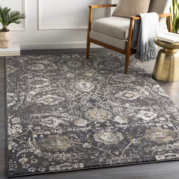 Inkeri Updated Traditional Area Rug53 x 73Light GrayCharcoal