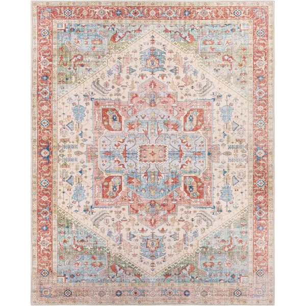 Livabliss Bree Vintage Medallion Area Rug 5 x 76quot NavyBeige