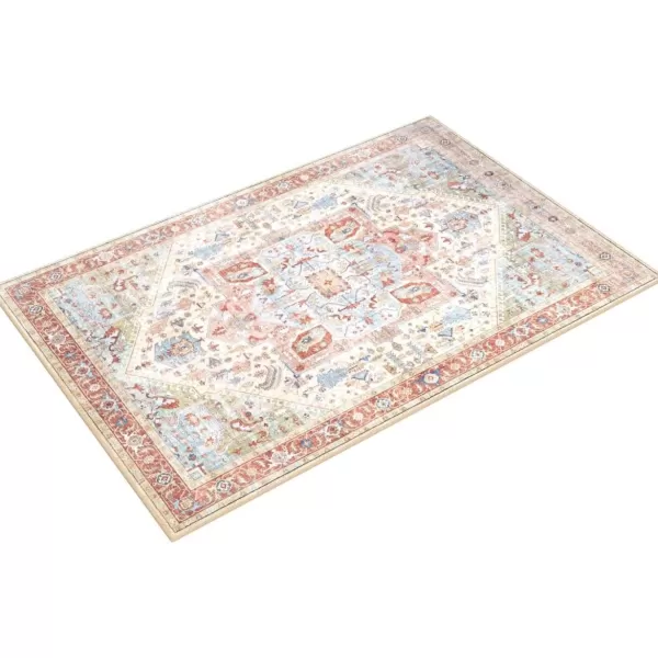 Livabliss Bree Vintage Medallion Area Rug 5 x 76quot NavyBeige