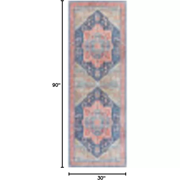 Livabliss Bree Vintage Medallion Area Rug 5 x 76quot NavyNavy