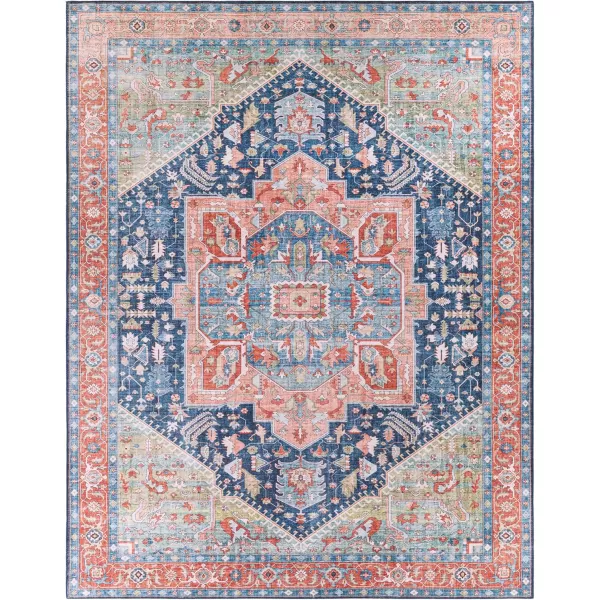 Livabliss Bree Vintage Medallion Area Rug 5 x 76quot NavyNavy