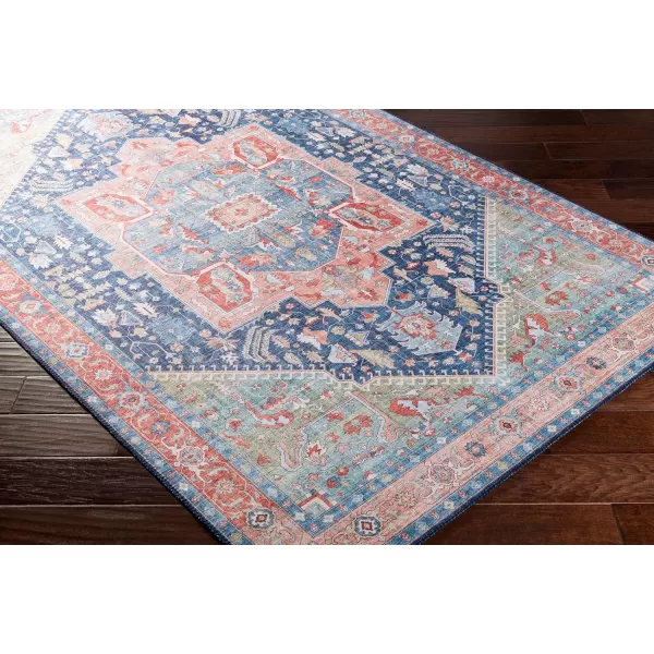 Livabliss Bree Vintage Medallion Area Rug 5 x 76quot NavyNavy