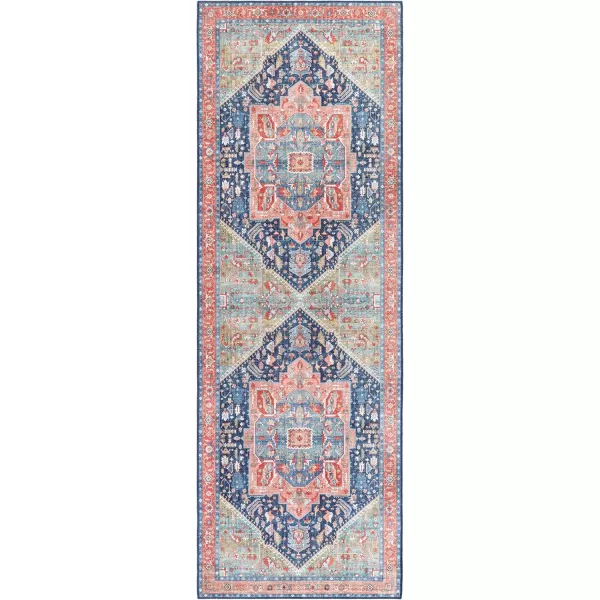 Livabliss Bree Vintage Medallion Area Rug 5 x 76quot NavyNavy