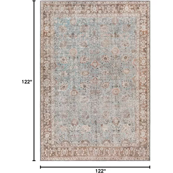 Livabliss Cadarn Printed Oriental Area Rug 53quot x 73quot Light BlueBrownLight BlueBrown