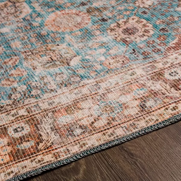 Livabliss Cadarn Printed Oriental Area Rug 53quot x 73quot Light BlueBrownLight BlueBrown