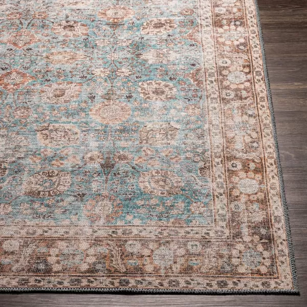 Livabliss Cadarn Printed Oriental Area Rug 53quot x 73quot Light BlueBrownLight BlueBrown