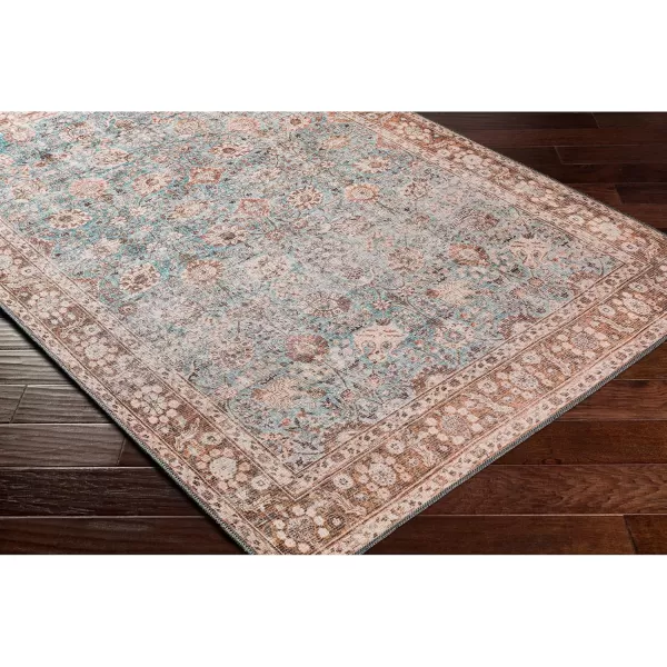 Livabliss Cadarn Printed Oriental Area Rug 53quot x 73quot Light BlueBrownLight BlueBrown