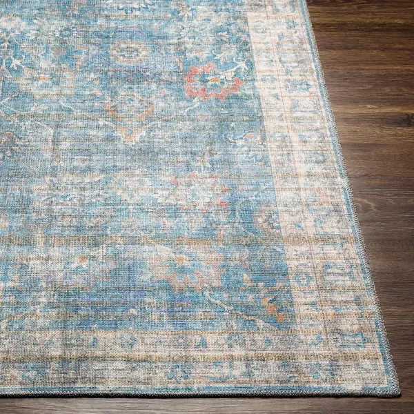 Livabliss Cadena Vintage Printed Area Rug 53quot x 73quot Light Blue27 x 10