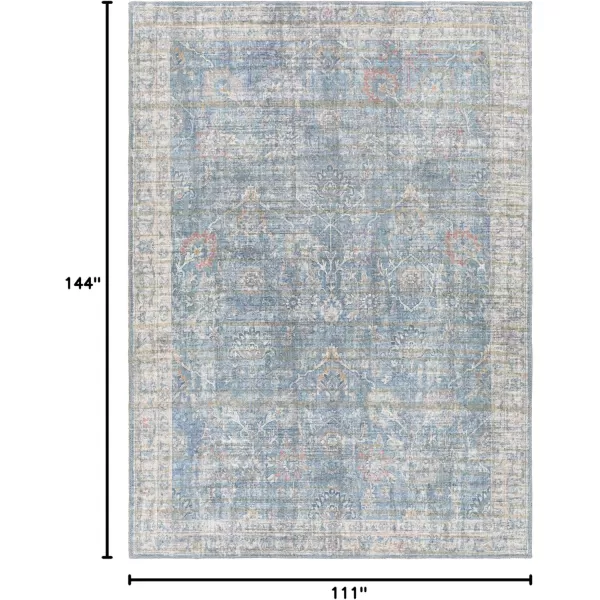 Livabliss Cadena Vintage Printed Area Rug 53quot x 73quot Light Blue93 x 12