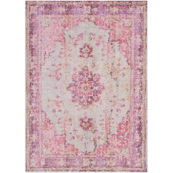 Livabliss Emilio Updated Traditional Area Rug53 x 71Bright PinkBright Pink