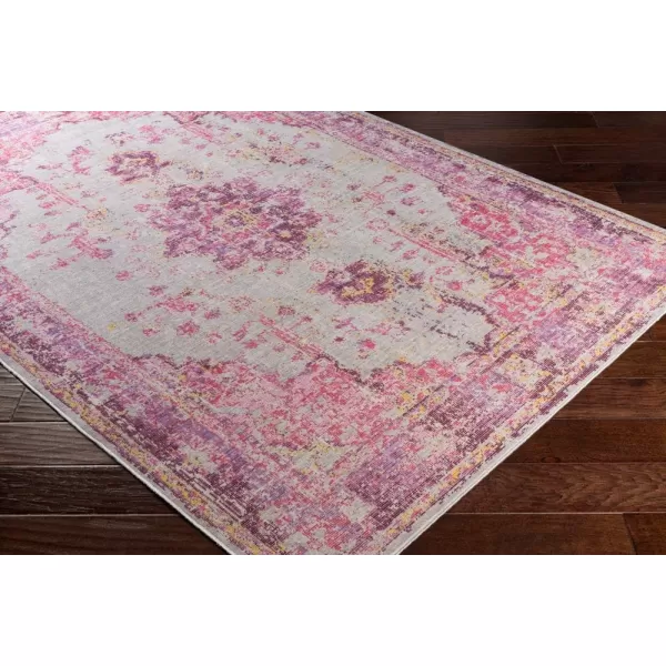 Livabliss Emilio Updated Traditional Area Rug53 x 71Bright PinkBright Pink