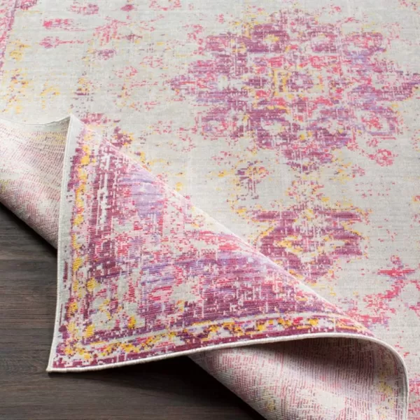 Livabliss Emilio Updated Traditional Area Rug53 x 71Bright PinkBright Pink