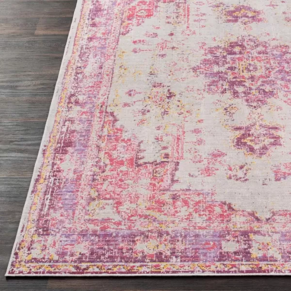 Livabliss Emilio Updated Traditional Area Rug53 x 71Bright PinkBright Pink