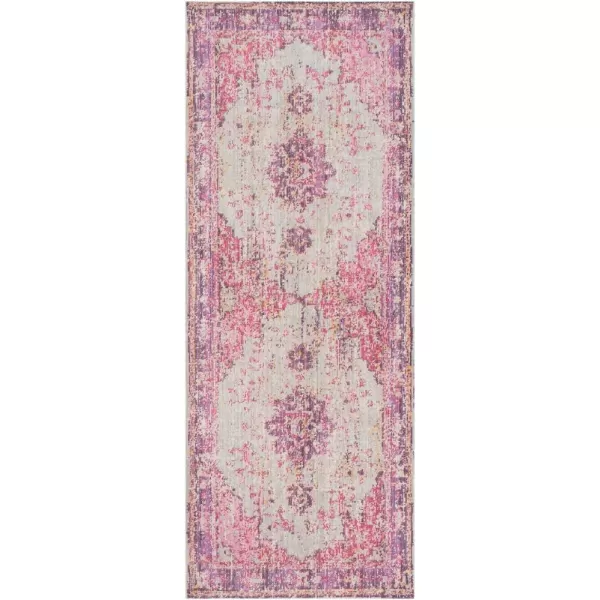 Livabliss Emilio Updated Traditional Area Rug53 x 71Bright PinkBright Pink