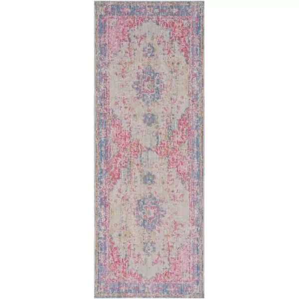 Livabliss Emilio Updated Traditional Area Rug53 x 71Bright PinkDenim