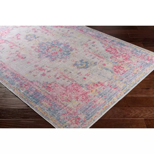 Livabliss Emilio Updated Traditional Area Rug53 x 71Bright PinkDenim