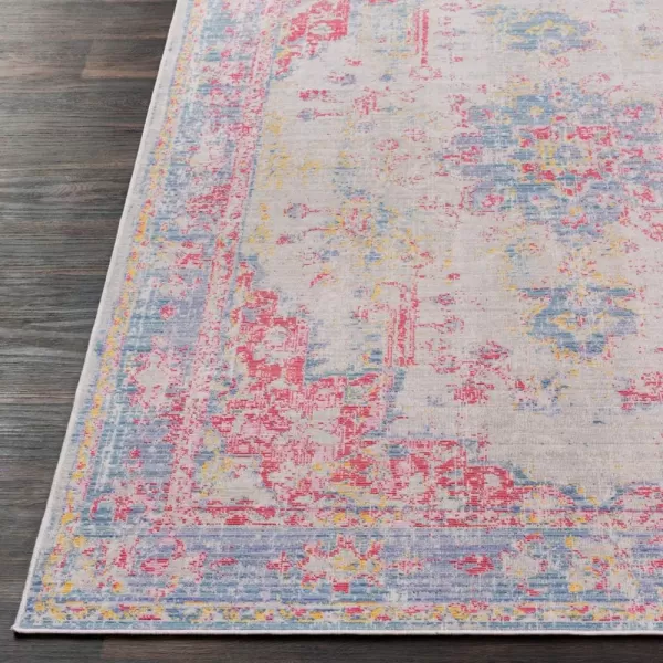 Livabliss Emilio Updated Traditional Area Rug53 x 71Bright PinkDenim