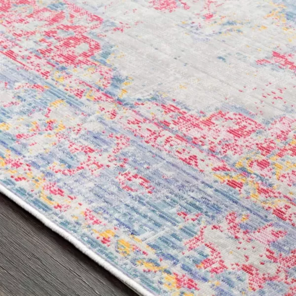 Livabliss Emilio Updated Traditional Area Rug53 x 71Bright PinkDenim