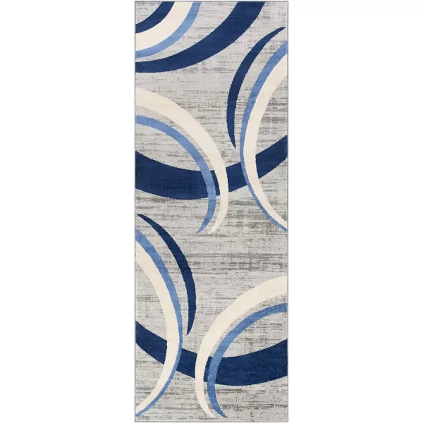 Zara Modern Geometric Area Rug53 x 73NavyNavy