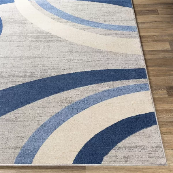 Zara Modern Geometric Area Rug53 x 73NavyNavy