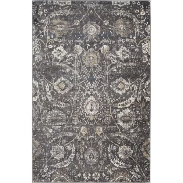 Inkeri Updated Traditional Area Rug53 x 73Light GrayCharcoal