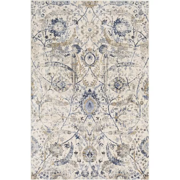 Inkeri Updated Traditional Area Rug53 x 73Light GrayNavy