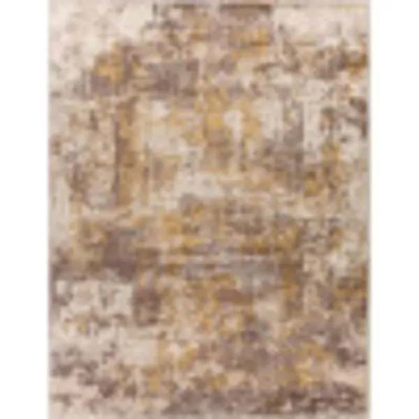 Artistic Weavers Jola Abstract Shag Area Rug 52 x 7 Medium BrownMustardMedium Brown Mustard