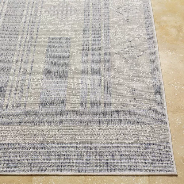 Artistic Weavers Sawyer Global Boho Moroccan Outdoor Area Rug 53 x 7 CreamBlueArtistic Weavers Sawyer Global Boho Moroccan Outdoor Area Rug 53 x 7 CreamBlue