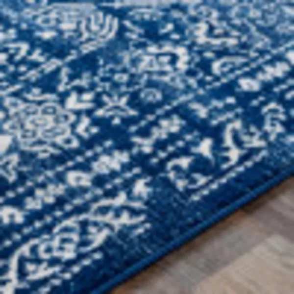 Livabliss Klaudia Trellis Modern Area Rug1110 x 15Light GreyDark Blue